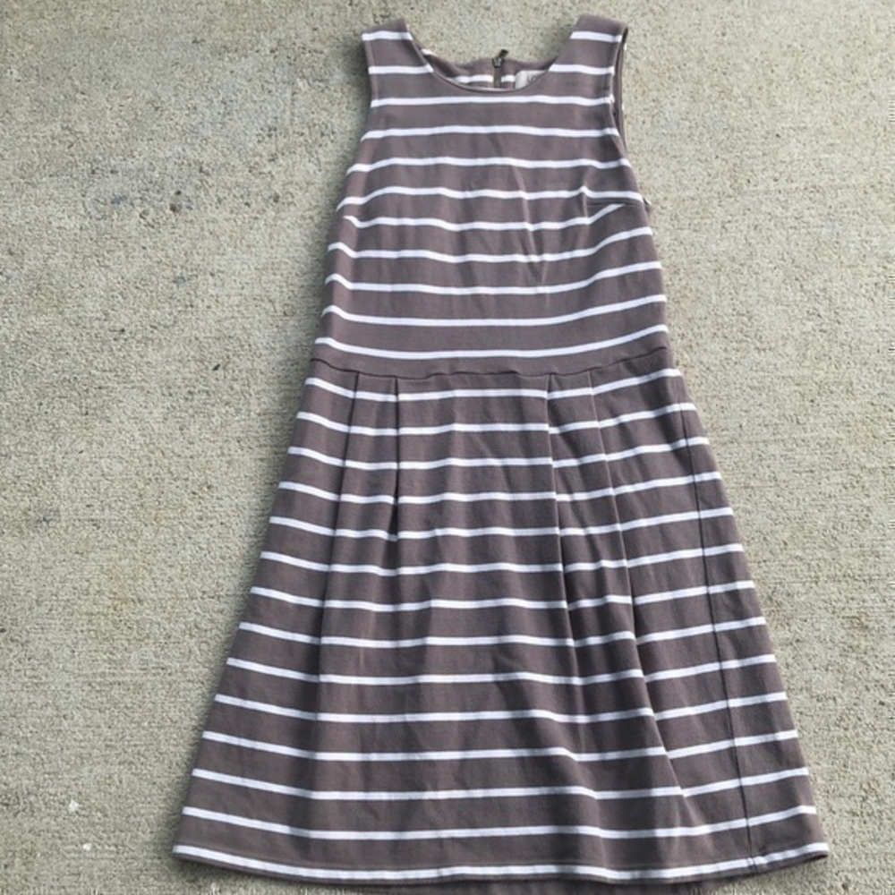Cream and white striped Loft Dress